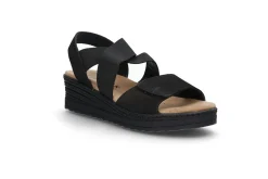 SOFTWALK Sommarskor|Sandaler & Flip-Flops > Bekväm sandal i läder Svart