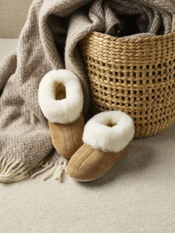 STOCKHOLM DESIGN GROUP Tofflor > Bekväm toffel med lammepäls Brun