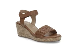 SOFTWALK Pumps & Finskor|Sandaler & Flip-Flops > Elegant flätad kilklackad sandal Brun