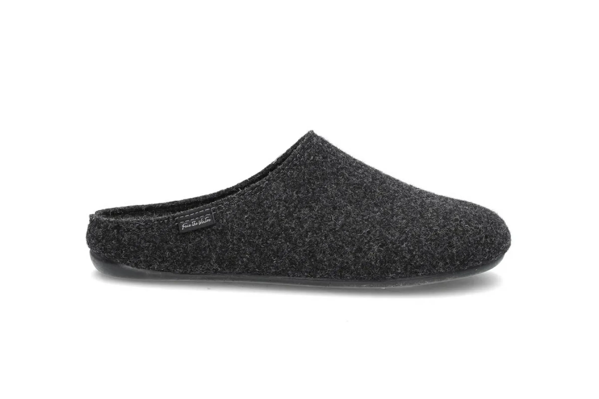 FACE THE WINTER Tofflor > Filt tofflor Svart