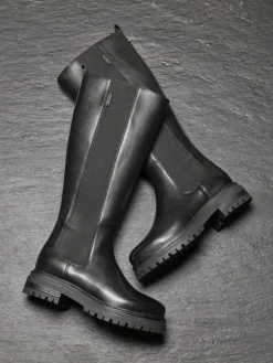 STOCKHOLM DESIGN GROUP Boots & Stövlar > Klassisk hög stövel i läder Svart