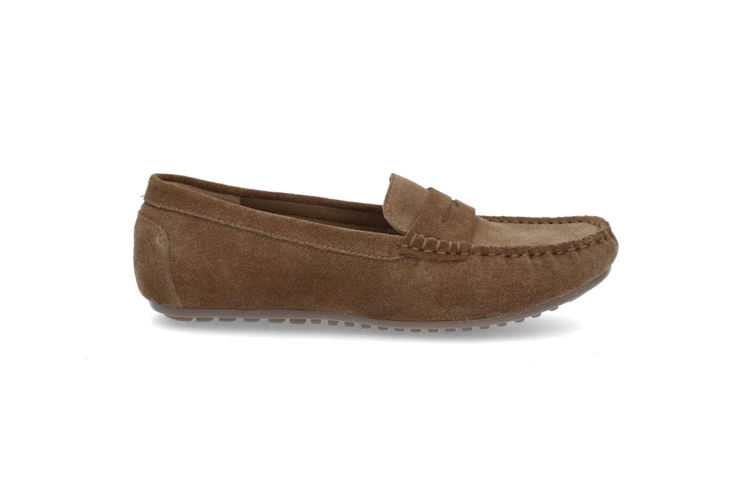 PRIVÉ Loafers > Loafer i mocka för dam Brun