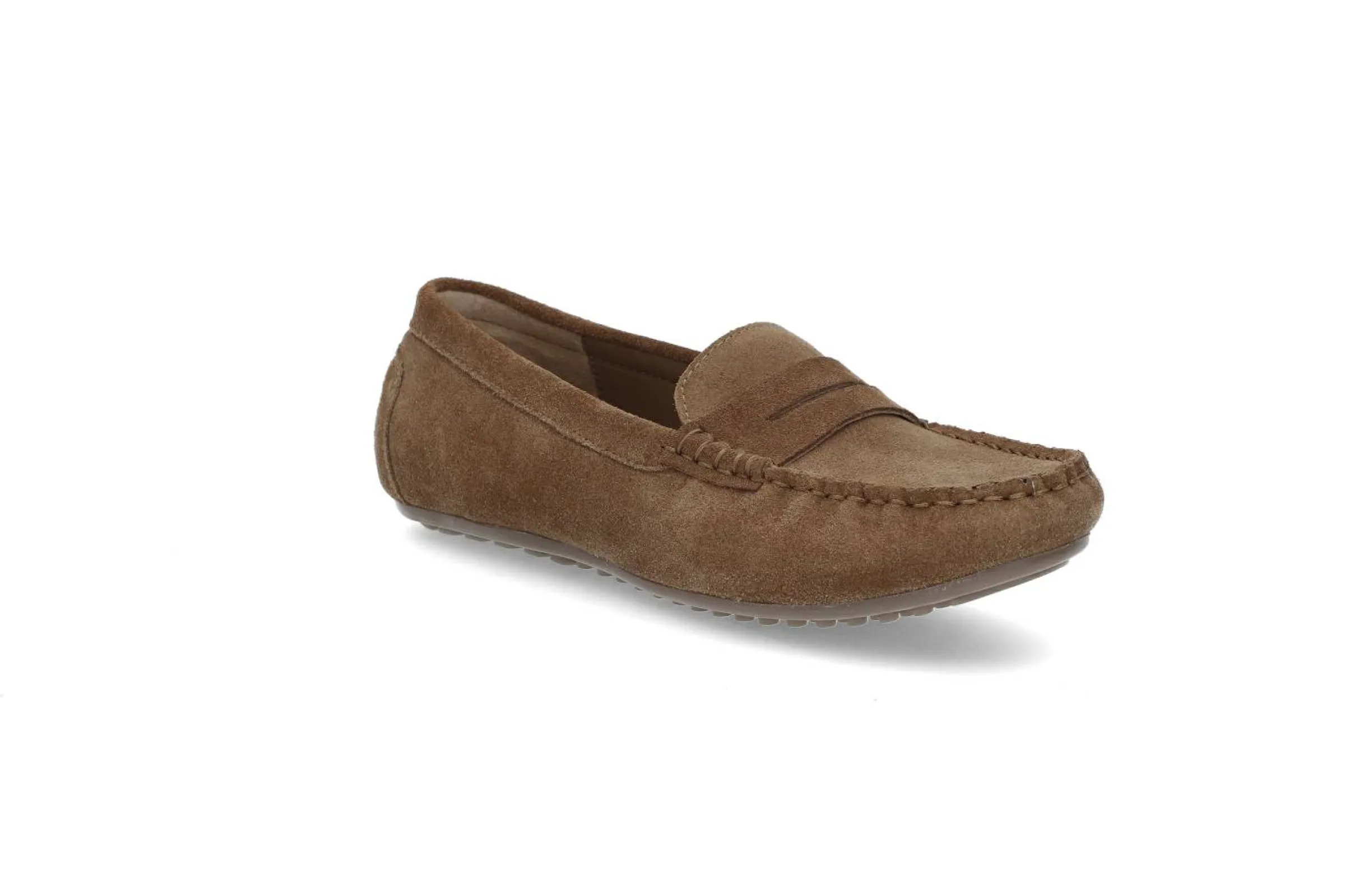 PRIVÉ Loafers > Loafer i mocka för dam Brun