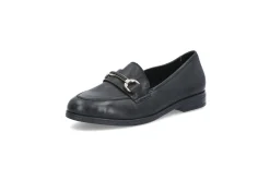RIEKER Loafers > Mockasin med guldspänne Svart