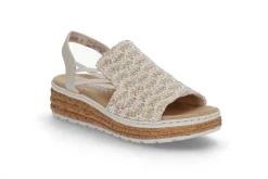 RIEKER Sandaler & Flip-Flops > 6781 -Silber/Cl Beige