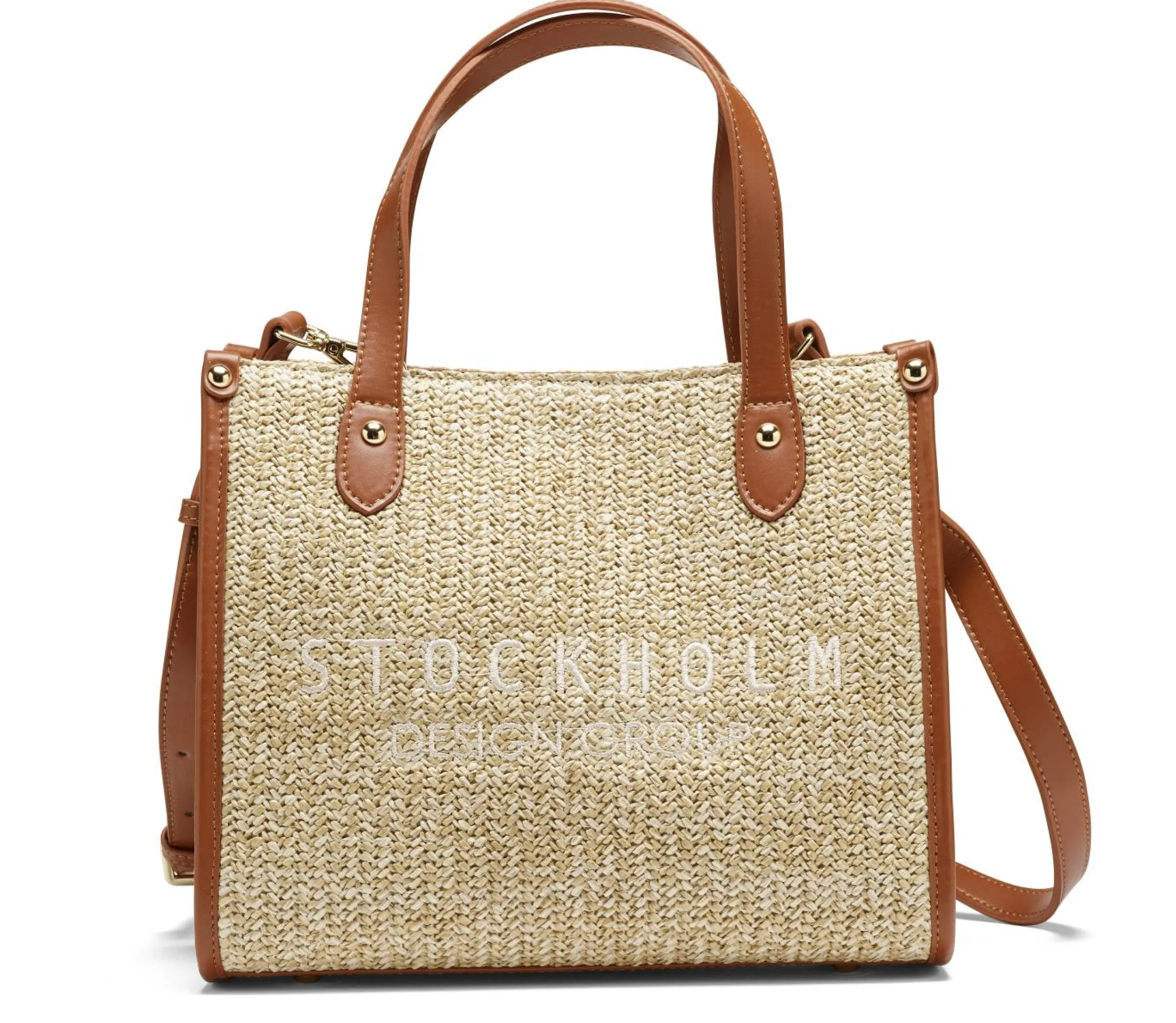 STOCKHOLM DESIGN GROUP Väskor > Sommarmesh med läderdetaljer Brun