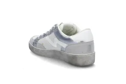 BLACK Sneakers > Sportig sneaker med glitter Vit