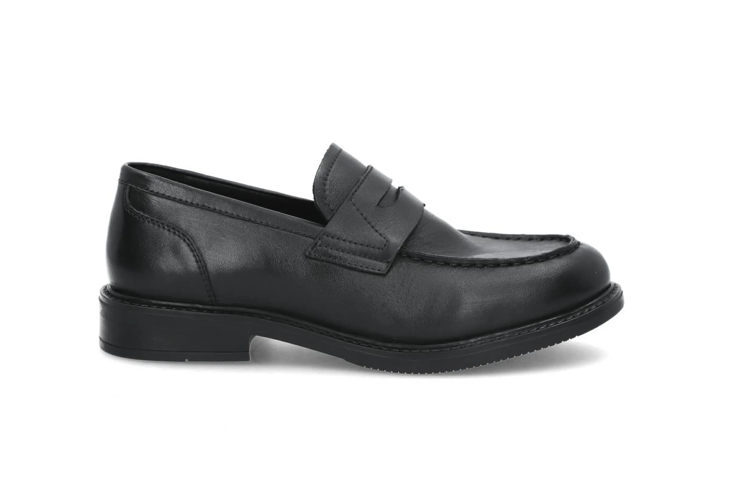 PRIVÉ Loafers > Tidlösa loafers i läder Svart