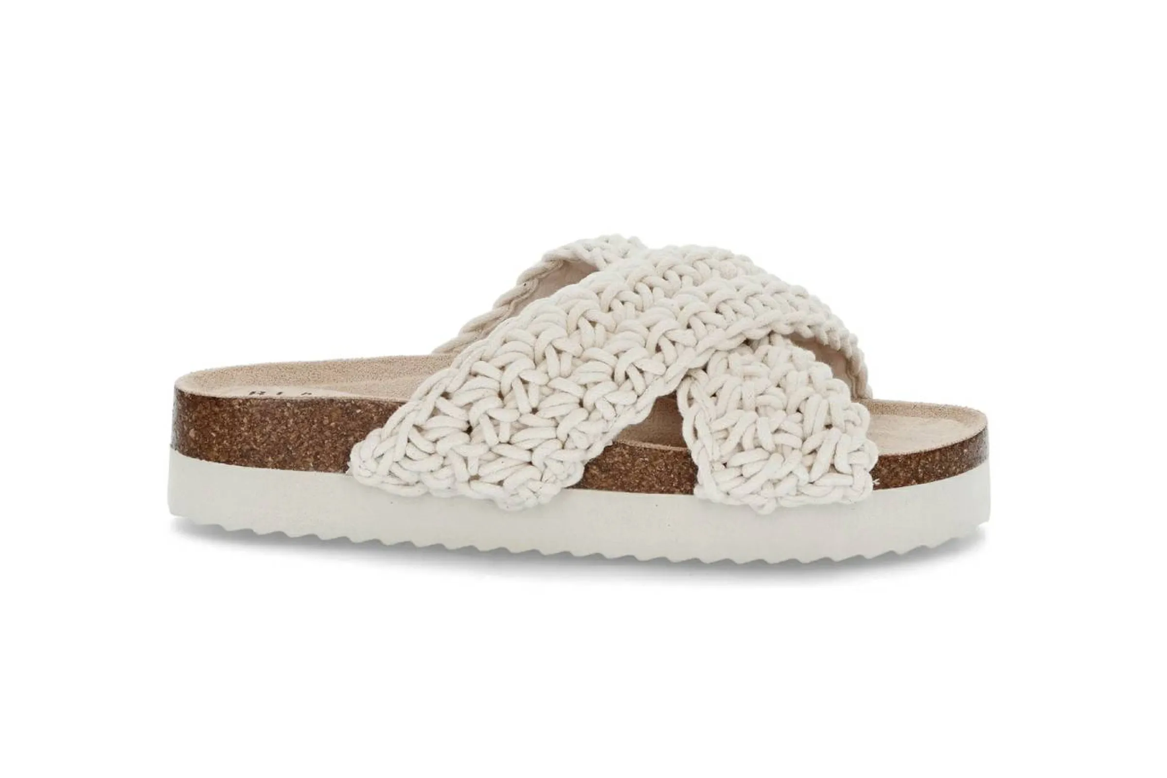 BLACK Sandaler & Flip-Flops > Virkad fotbäddssandal Beige